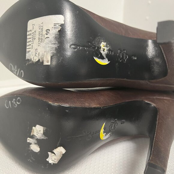 Report Signature High Heeled Brown Howell Ankle Boots Size 9 - Picture 5 of 5